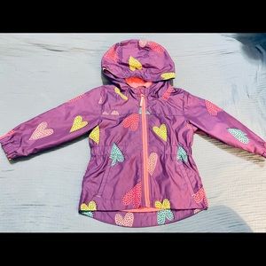 CUTE heart rain jacket 💜💚